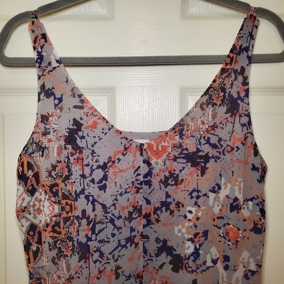 Cabi Fresco Dress Style 5049 Chiffon Water Color Print Double Chiffon Sz XS - Picture 2 of 12